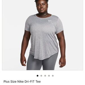 Nike Women's Plus Size Short Sleeve Tee - Heather Gray